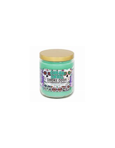 Smoke Odor Sugar Skull 13 oz Candle